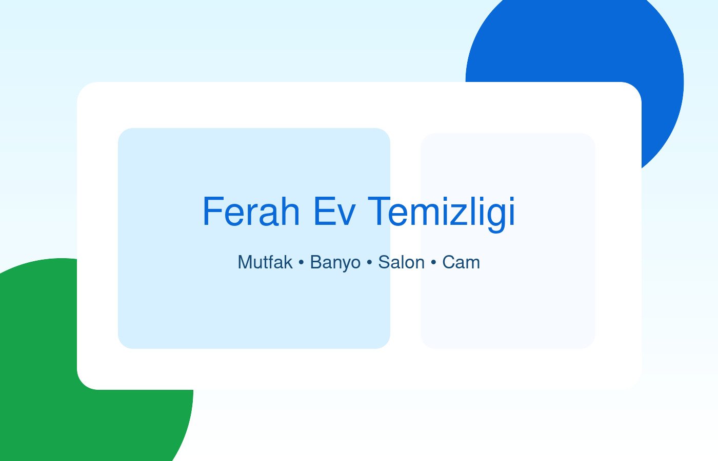 Temiz ve ferah yasam alani